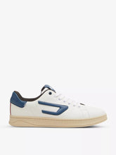 Diesel Mens M-Athene Low Sneakers In Chalk & Dark Denim