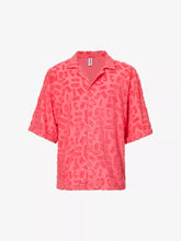 Moschino Mens Monogram Cotton Blend Shirt In Cerise