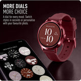 Reflex Active Unisex Spectra Amoled Silicone Band Watch In Burgundy