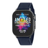 Reflex Active Unisex Amoled XI Silicone Strap Watch In Navy