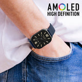 Reflex Active Unisex Amoled XI Silicone Strap Watch In Navy