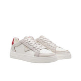 Replay Mens Evan Edit Suede Shoes In Ecru Red