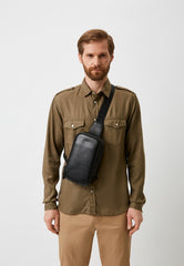 Cerruti Principe Sato Body Bag In Black