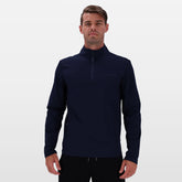 Salomon Mens Run Mid Quarter Zip Jacket Midnight Blue