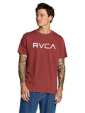 Rvca Mens Big Rvca Ss Red Stitch Dusty Red