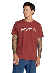 Rvca Mens Big Rvca Ss Red Stitch Dusty Red