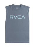 RVCA Boys Big Muscle Tank Top In Flinstone