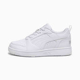Puma Unisex Infant Kiddies Rebound V6 Lo Ac Sneakers In White/Cool Light Gray