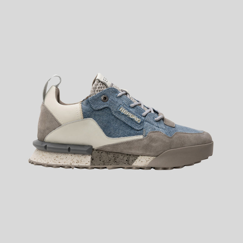 Replay Mens Field Denim Shoes Light Grey – Sedgars SA