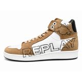 Replay Mens Century Paint Sneakers In Camel Multi