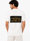 Replay Mens Classic T-Shirt With Graphic Design In White