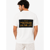 Replay Mens Classic T-Shirt With Graphic Design In White