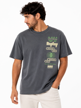 Replay Mens Neon Graphic Print In Medium Blue