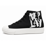 Replay Mens Snap Brush Sneakers In Black/White