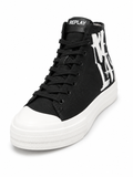 Replay Mens Snap Brush Sneakers In Black/White
