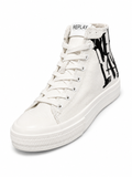 Replay Mens Snap Brush Sneakers In White