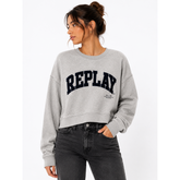 Replay Womens Casual Streetwear Sweatshirt In Grey