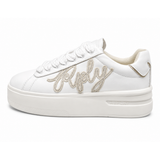 Replay Womens University Replay Sneakers In White & Platin