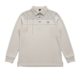Loreti Mens Rive Long Sleeve Golfer In Cream