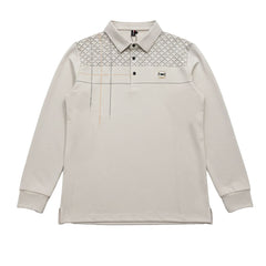 Loreti Mens Rive Long Sleeve Golfer In Cream