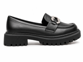 Rock & Co Ladies Chainz 11 Flat Shoes In Black