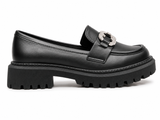 Rock & Co Ladies Chainz 11 Flat Shoes In Black