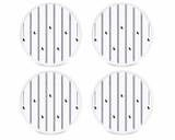Polo Rope Design Side Plate 4 Piece Set In White/Navy