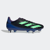 Adidas Unisex Rugby Adizero RS7 SG Boots In Core Black / Beam Green / Team Shock Pink