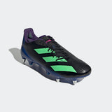 Adidas Unisex Rugby Adizero RS7 SG Boots In Core Black / Beam Green / Team Shock Pink