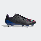 Adidas Unisex Rugby Boots Predator Malice SG Shoes In Core Black / Beam Green / Team Shock Pink
