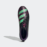 Adidas Unisex Rugby Boots Predator Malice SG Shoes In Core Black / Beam Green / Team Shock Pink