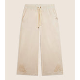 Freddy Womens Knitted Cropped Trouser In Whitecup Gray