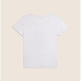 Freddy Womens Knitted Short Sleeves T-Shirt Floral Print In White/Fuchsia