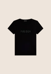 Freddy Womens Knitted Short Sleeves T-Shirt In Black