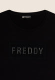 Freddy Womens Knitted Short Sleeves T-Shirt In Black