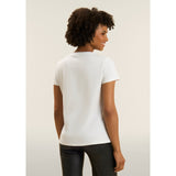 Freddy Womens Knitted Short Sleeves T-Shirt In White