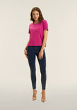 Freddy Womens Knitted Cropped T-Shirt In Pink