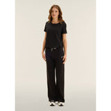 Freddy Womens Knitted Cropped T-Shirt In Black