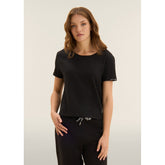 Freddy Womens Knitted Cropped T-Shirt In Black