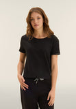 Freddy Womens Knitted Cropped T-Shirt In Black