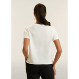 Freddy Womens Knitted Cropped T-Shirt In Egret