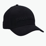 Salomon Unisex Adjustable Embroided Cap In Black