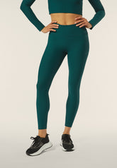 Freddy Womens Knitted 7/8 Leggings High Waisted In Dark Sea