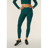 Freddy Womens Knitted 7/8 Leggings High Waisted In Dark Sea
