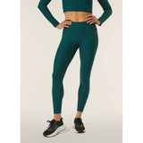 Freddy Womens Knitted 7/8 Leggings High Waisted In Dark Sea