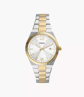 Fossil Women`s Scarlette Three-Hand Date Two-Tone Stainless Steel Watch