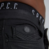 S.P.C.C Mens Black Mamba Skinny Jeans In Black