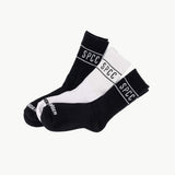 S.P.C.C Mens Declen 3 Pack Crew Socks In Black/White