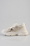 Sissy Boy Womens Chunky Sneaker With Gillter Detail In Cream And Gold