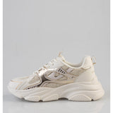 Sissy Boy Womens Chunky Sneaker With Gillter Detail In Cream And Gold